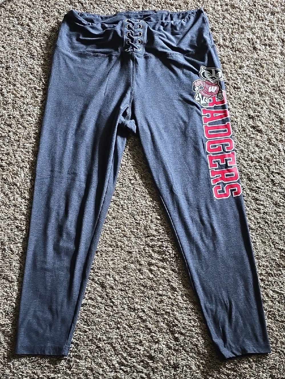 Victoria's Secret PINK 'Badgers' Lace-Up Waist Leggings